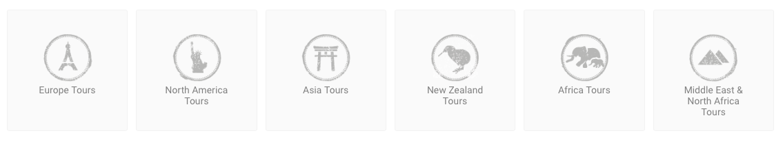 Topdeck elección de tours por continentes y regiones